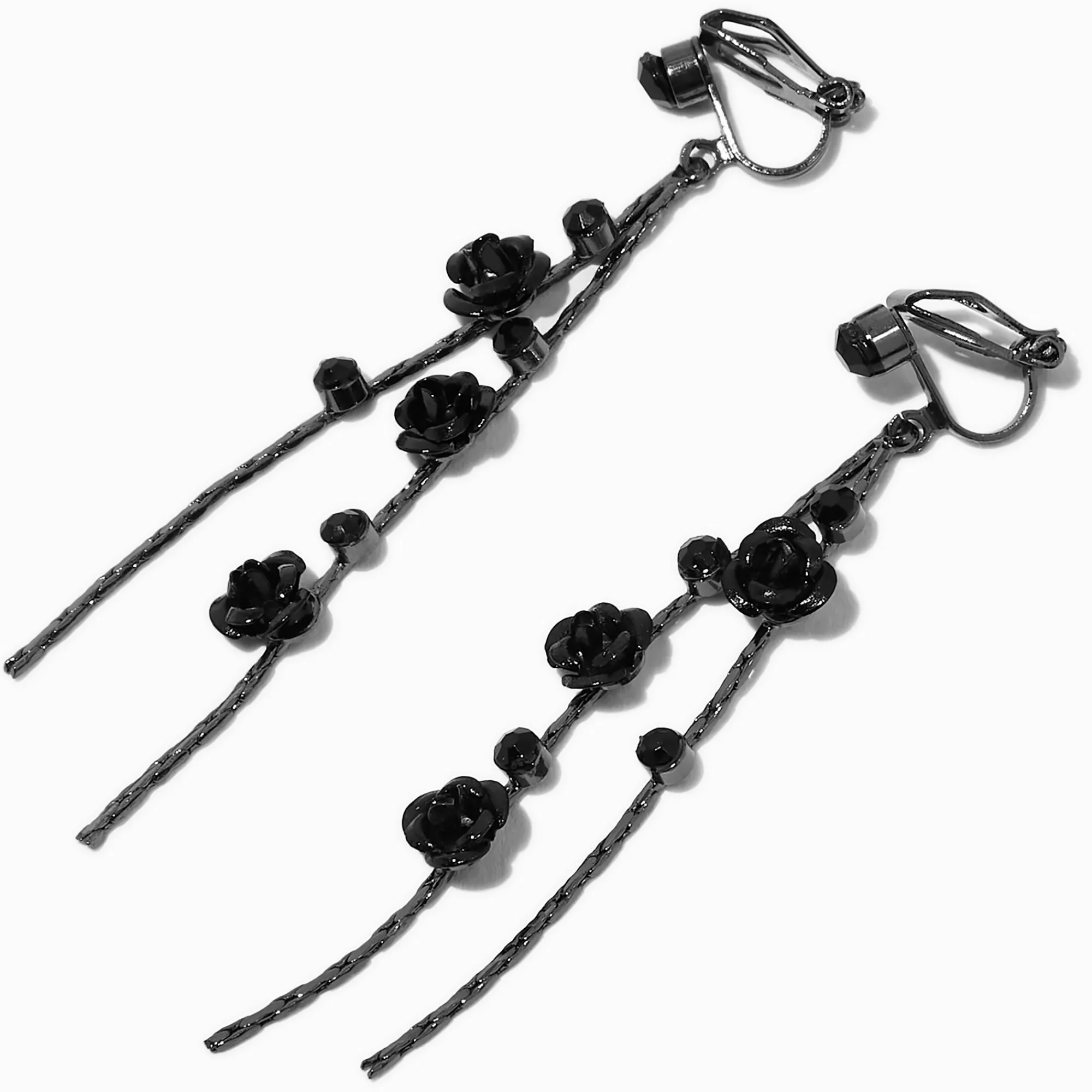 Claire's Clips Et Autocollants-Pendantes à clip 5 cm fleurs de vigne avec roses noires
