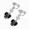 Claire's Clips Et Autocollants-Pendantes à clip 2,5 cm perle d'imitation et cœur noires