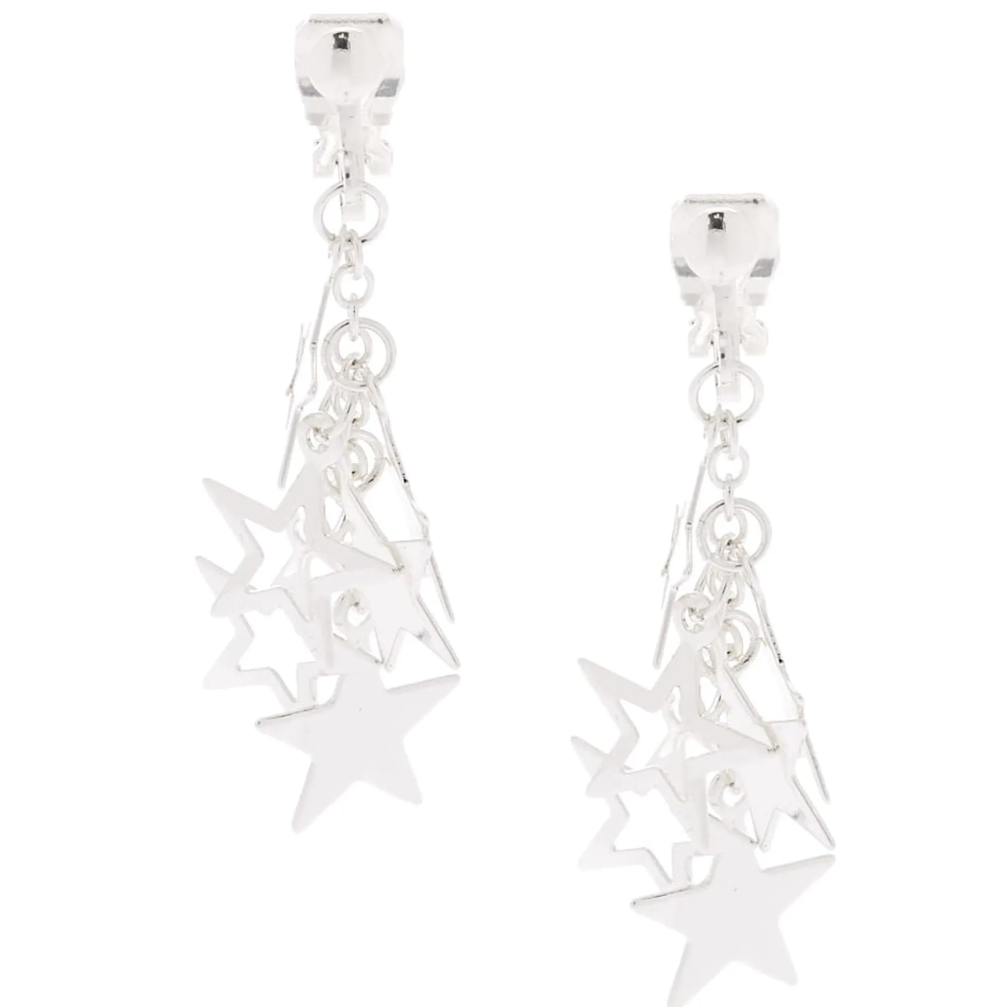 Claire's Clips Et Autocollants|Pendantes-Pendantes à clip étoile couleur argenté 2,5 cm