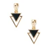 Claire's Clips Et Autocollants|Pendantes-Pendantes à clip triangles géométriques noires et couleur dorée
