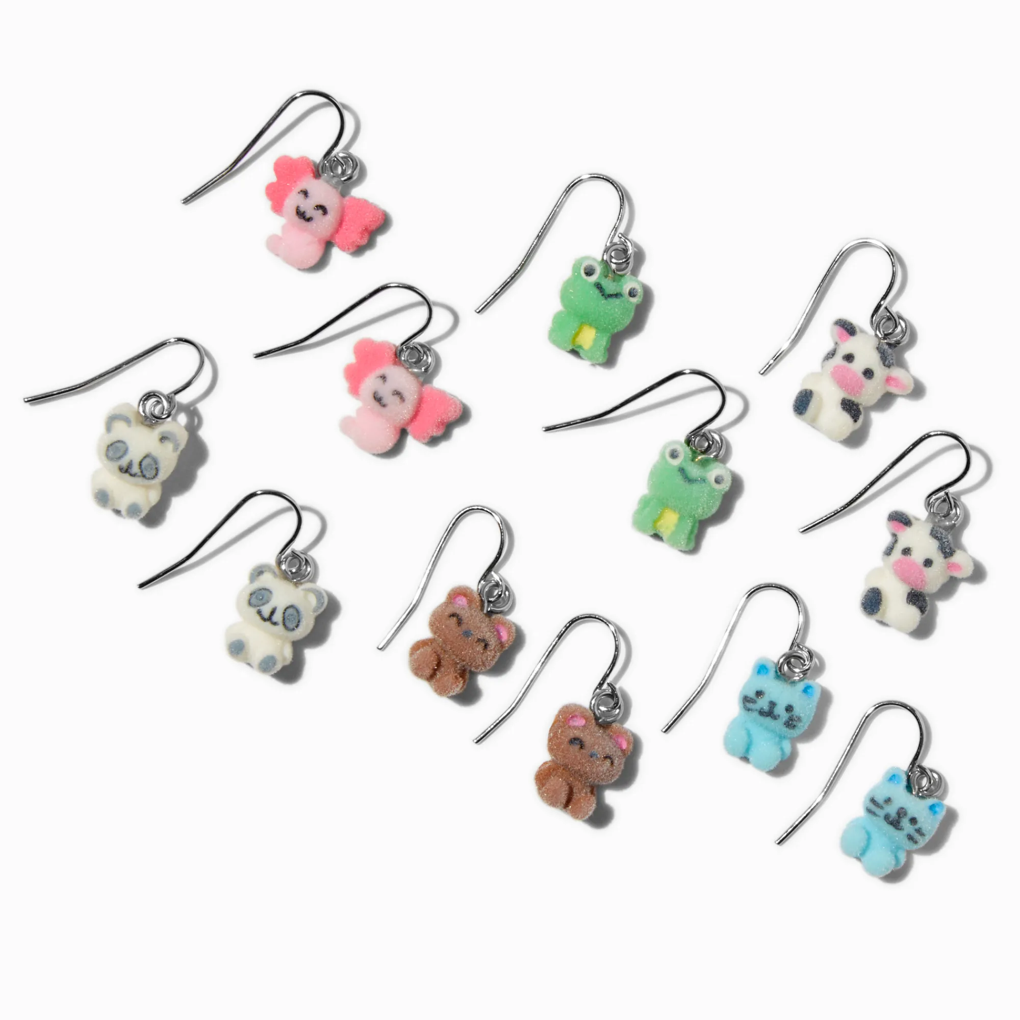 Claire's Pendantes-Pendantes 1,5 cm animaux duveteux - Lot de 6