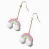 Claire's Pendantes-Pendantes 5 cm arc-en-ciel couleur dorée