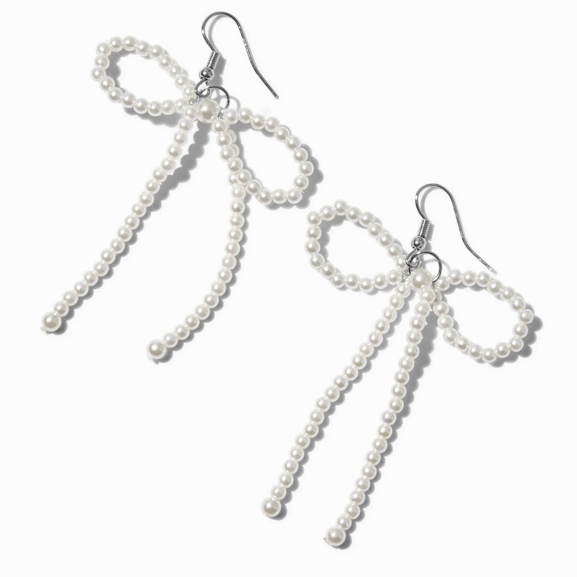 Claire's Pendantes-Pendantes 8 cm bol perles d'imitation blanches
