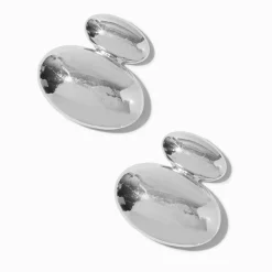 Claire's Pendantes-Pendantes 2,5 cm bulles effet fondu couleur argentée