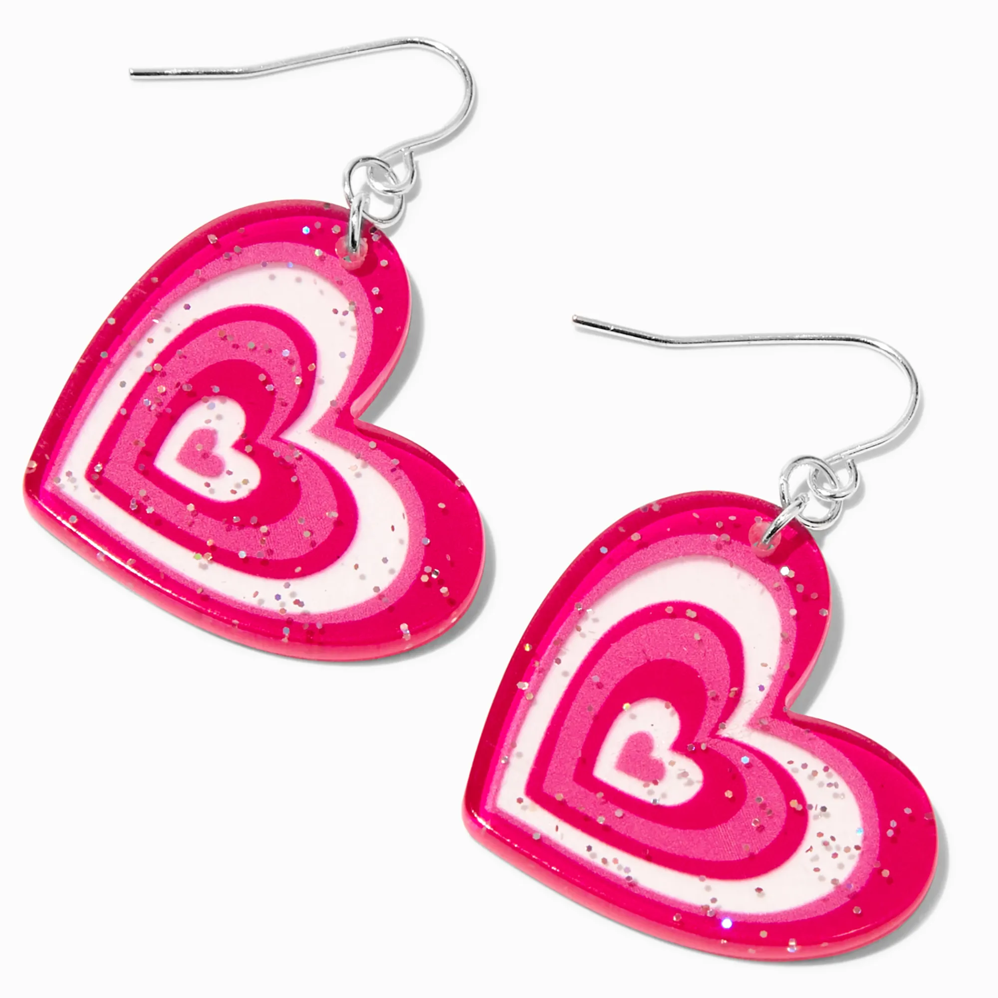 Claire's Pendantes-Pendantes 4 cm cœur qui bat roses