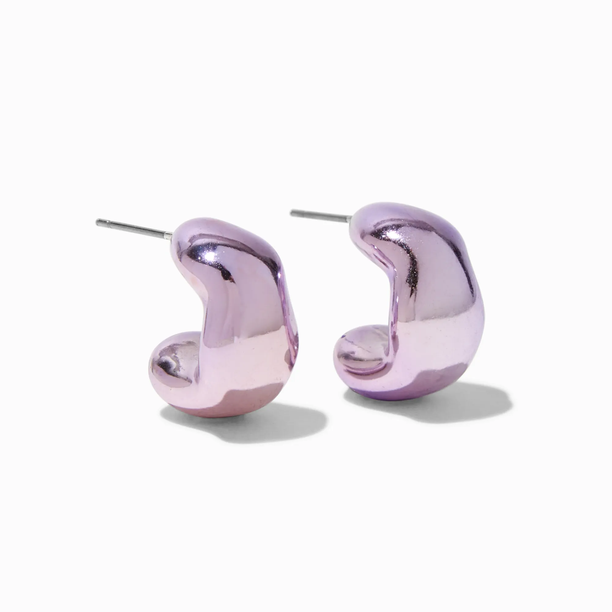 Claire's Pendantes-Pendantes 2,5 cm haricot épais violettes