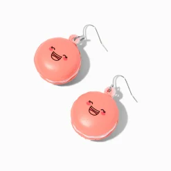 Claire's Pendantes-Pendantes 2,5 cm macaron visage souriant rose spongieux