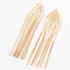 Claire's Pendantes-Pendantes franges à chaînes avec chevrons couleur dorée