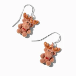 Claire's Pendantes-Pendantes élan duveteux marron