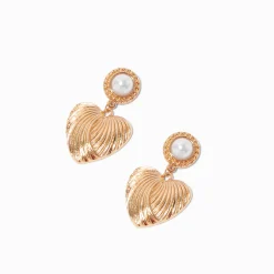 Claire's Pendantes-Pendantes texturées perle d'imitation couleur dorée