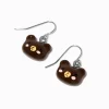 Claire's Pendantes-Pendantes tête d'ours en peluche marron