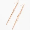 Claire's Pendantes-Pendantes verticales linéaires 10 cm couleur doré rose
