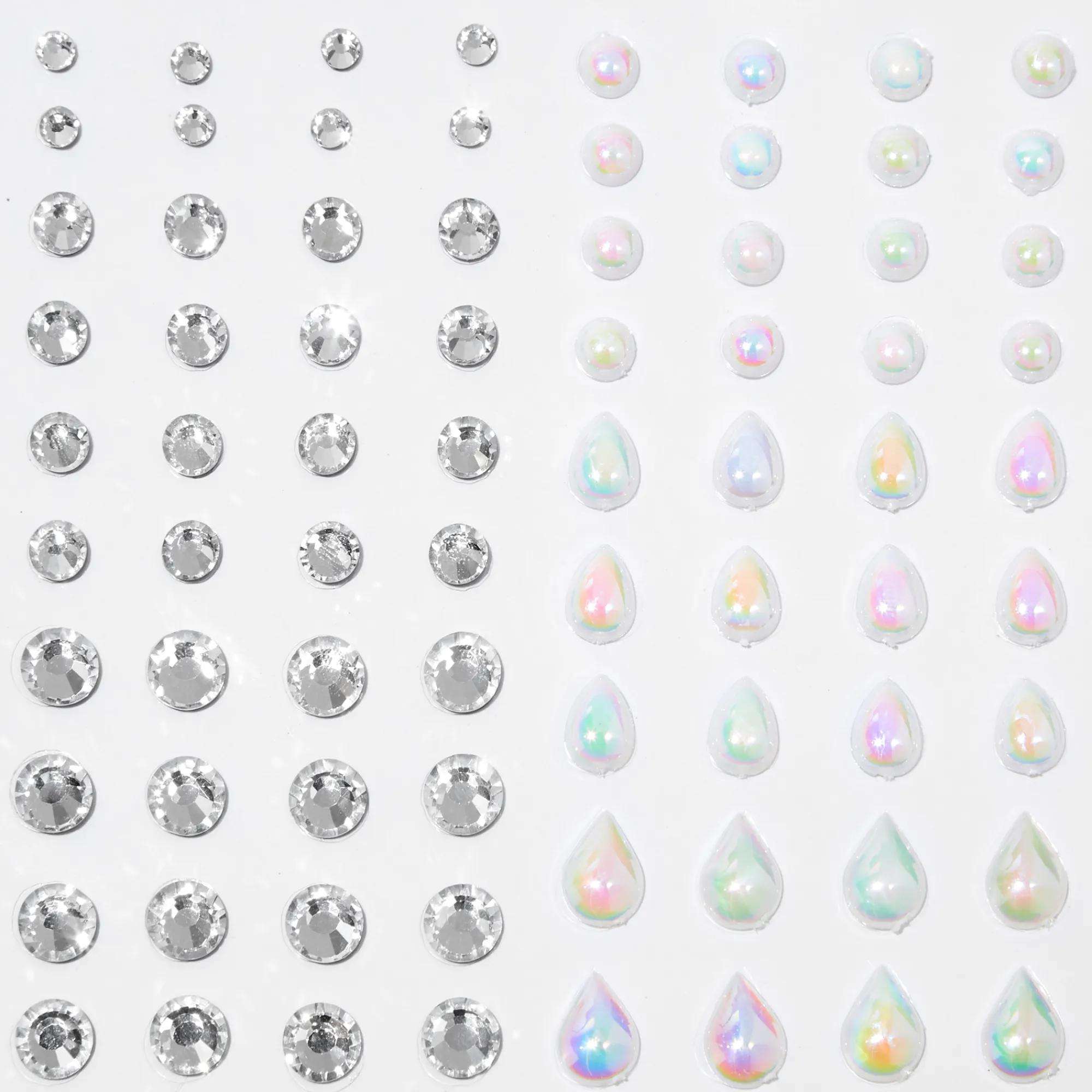 Claire's Accessoires Coiffure-Perles de cheveux irisées en forme de goutte d'eau sirène - Lot de 80