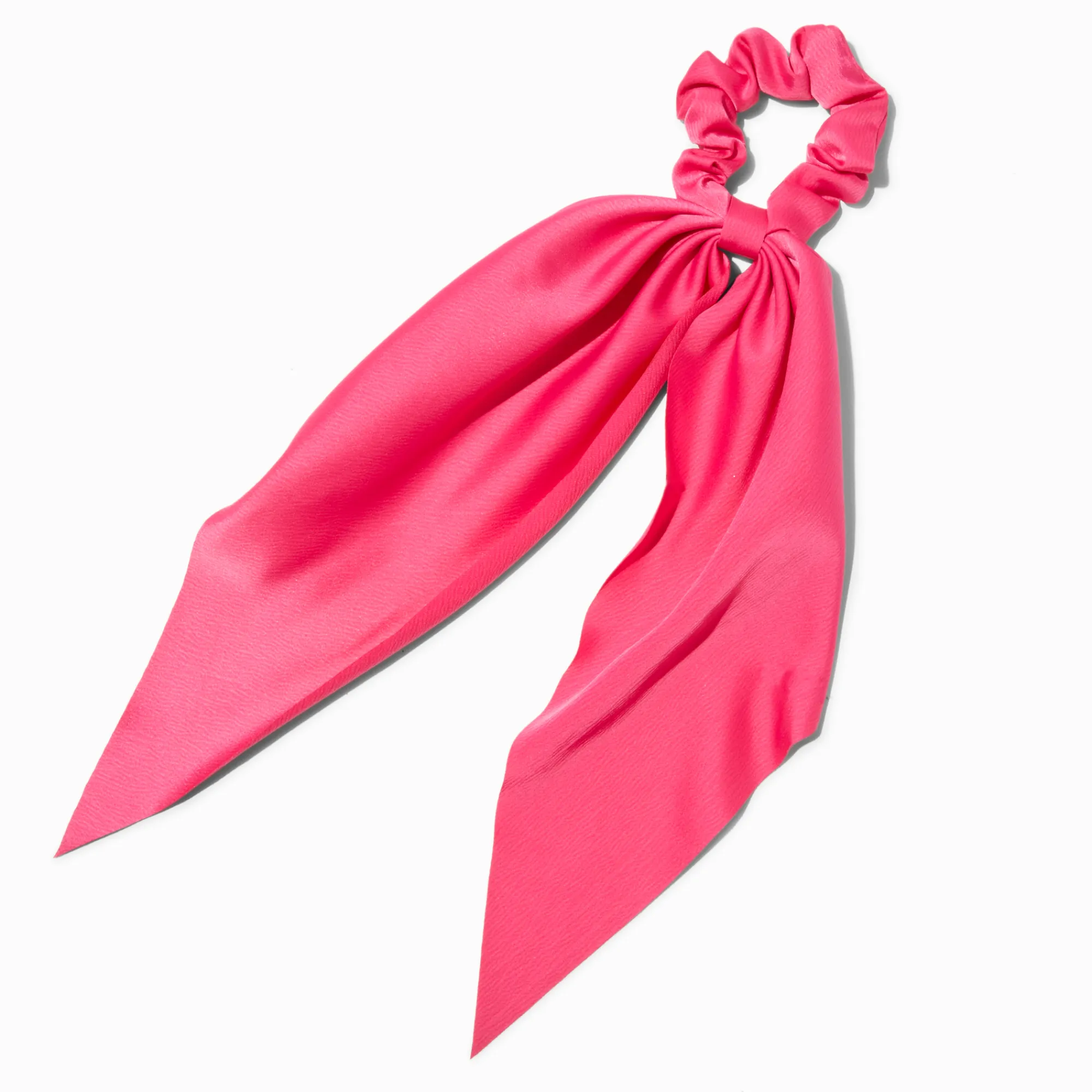 Claire's Chouchous-Petit chouchou foulard satiné rose vif