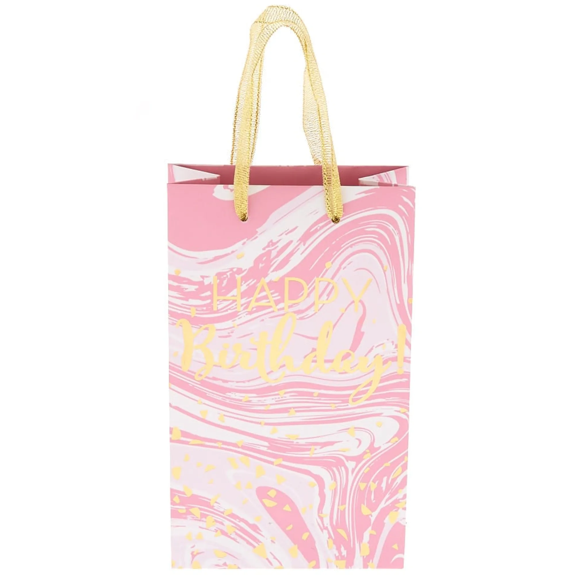 Claire's Sacs Et Boîtes Cadeaux-Petit sac cadeau effet marbré moucheté rose