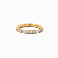 Claire's Bijoux Premium|Bijoux De Piercing-Piercing de nez 1,2 mm avec strass en titane couleur dorée