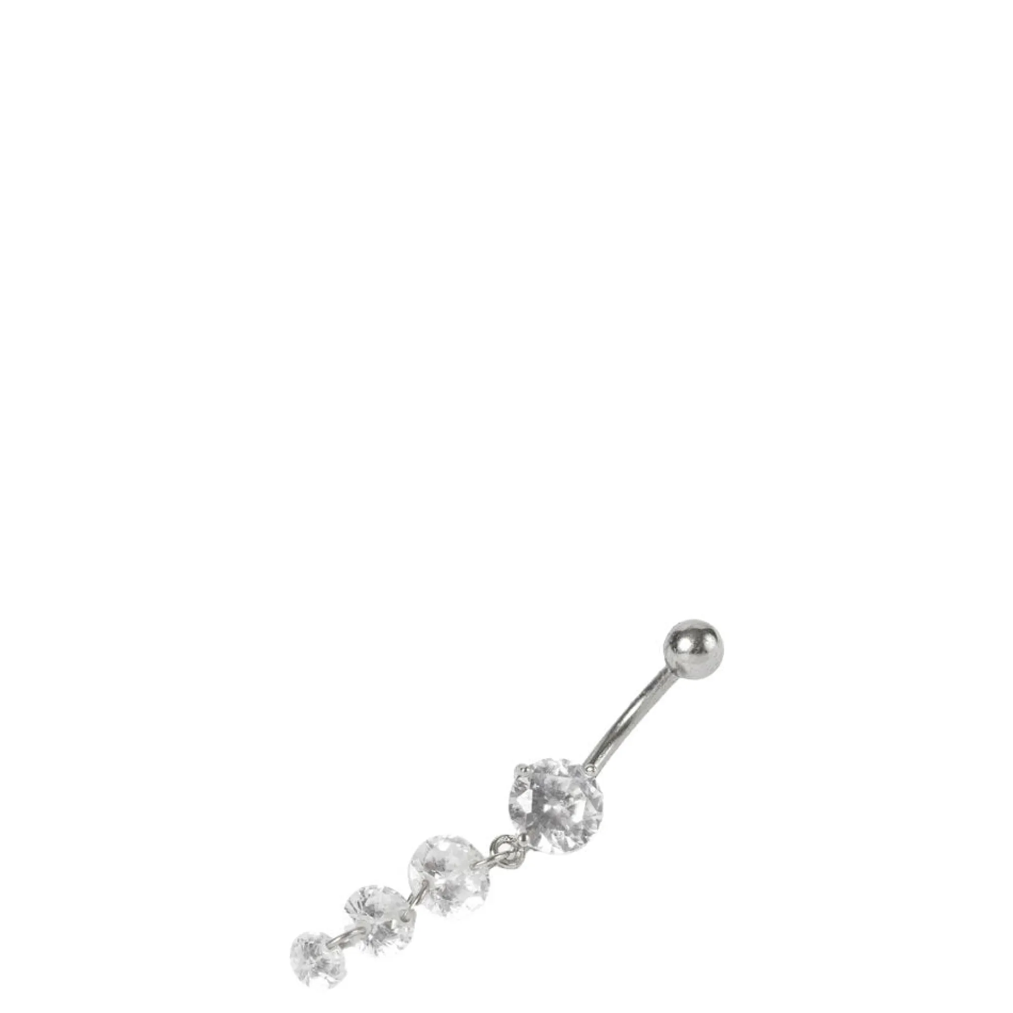 Claire's Bijoux De Piercing-Piercing de nombril pendentif triple strass 1,6 mm