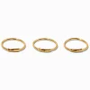 Claire's Bijoux De Piercing-Piercings de nez barre 0,6 mm couleur argentée et couleur dorée - Lot de 3