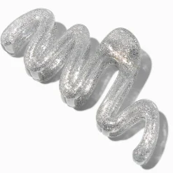 Claire's Barrettes Et Pinces-Pince à cheveux en zig zag paillettes couleur argentée