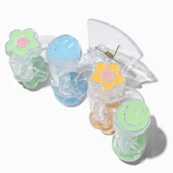 Claire's Barrettes Et Pinces-Pince à cheveux fleur visage souriant
