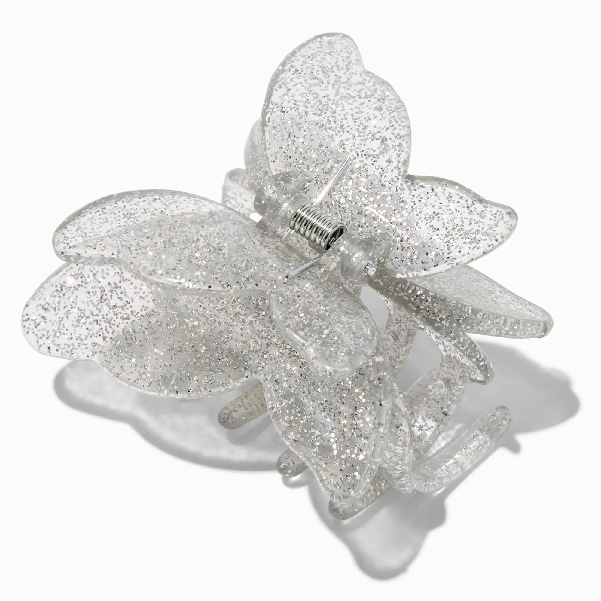 Claire's Barrettes Et Pinces-Pince à cheveux papillon à paillettes couleur argentée