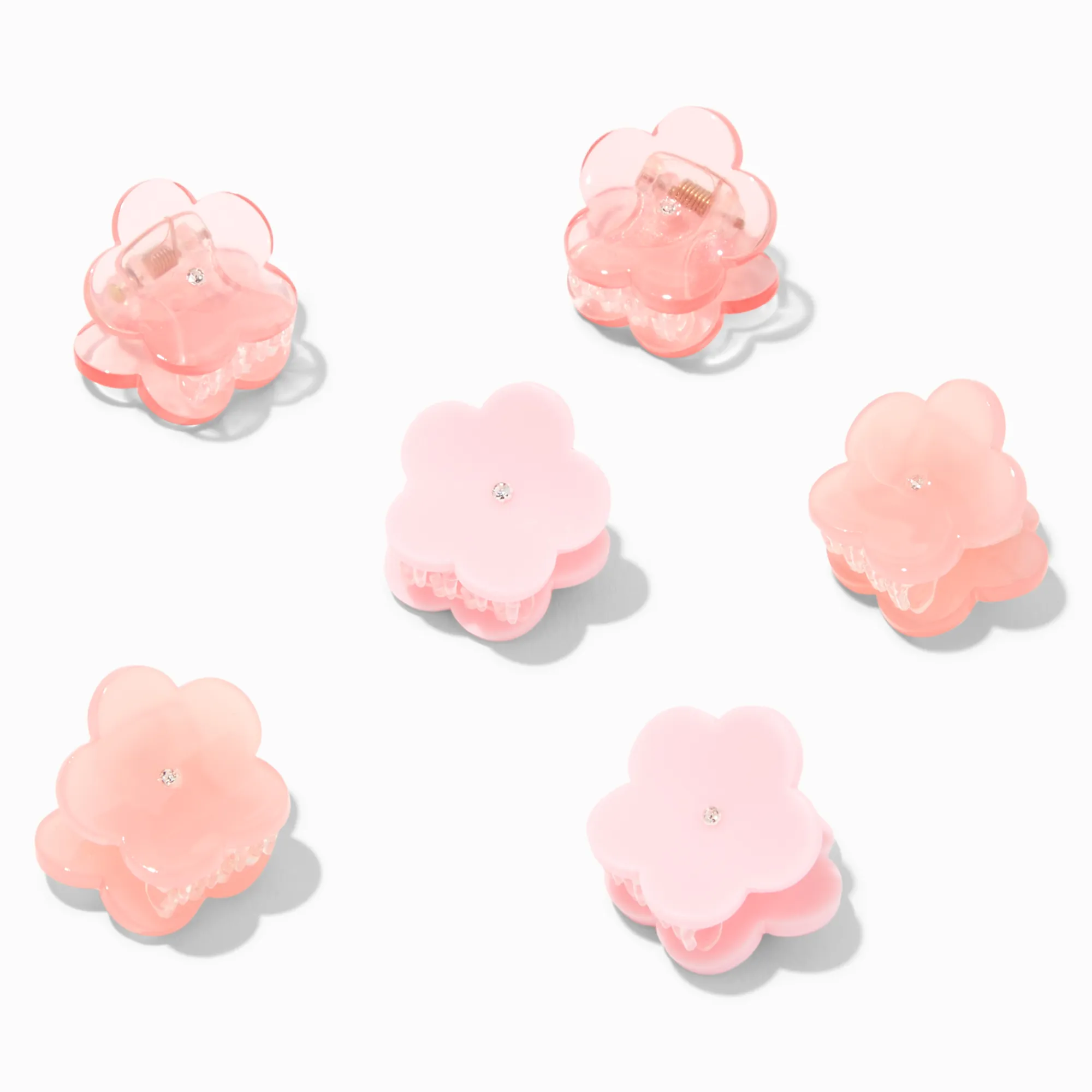 Claire's Barrettes Et Pinces-Pinces à cheveux fleurs roses variées - Lot de 6