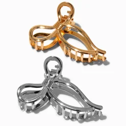 Claire's Barrettes Et Pinces-Pinces à cheveux à nœud en métaux mixtes - Lot de 2