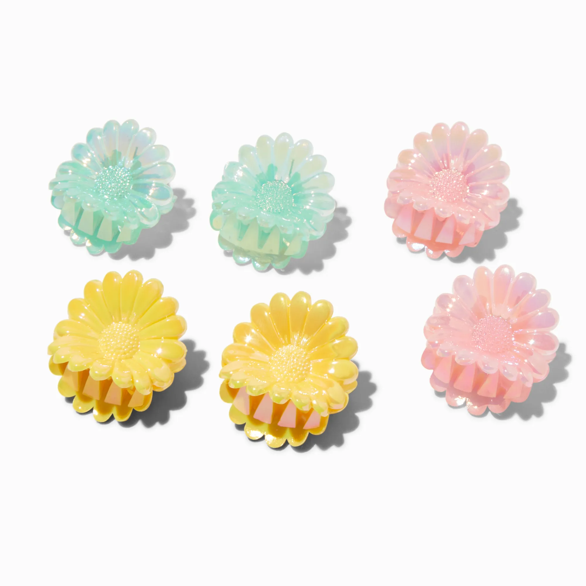 Claire's Barrettes Et Pinces-Pinces à cheveux tournesol jaunes, bleues et roses - Lot de 6