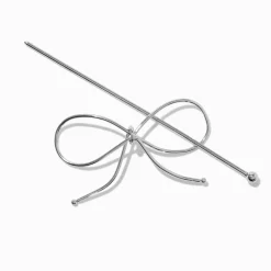 Claire's Noeuds Pour Cheveux-Épingle à cheveux à nœud couleur argentée