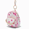 Claire's Porte-clés-Pink Cherry White Mini Backpack Keyring