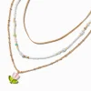 Claire's Colliers-Pink Tulip Gold-tone Multi-Strand Necklace