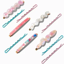 Claire's Barrettes Et Pinces-Pink Wavy Hair Pins - 11 Pack
