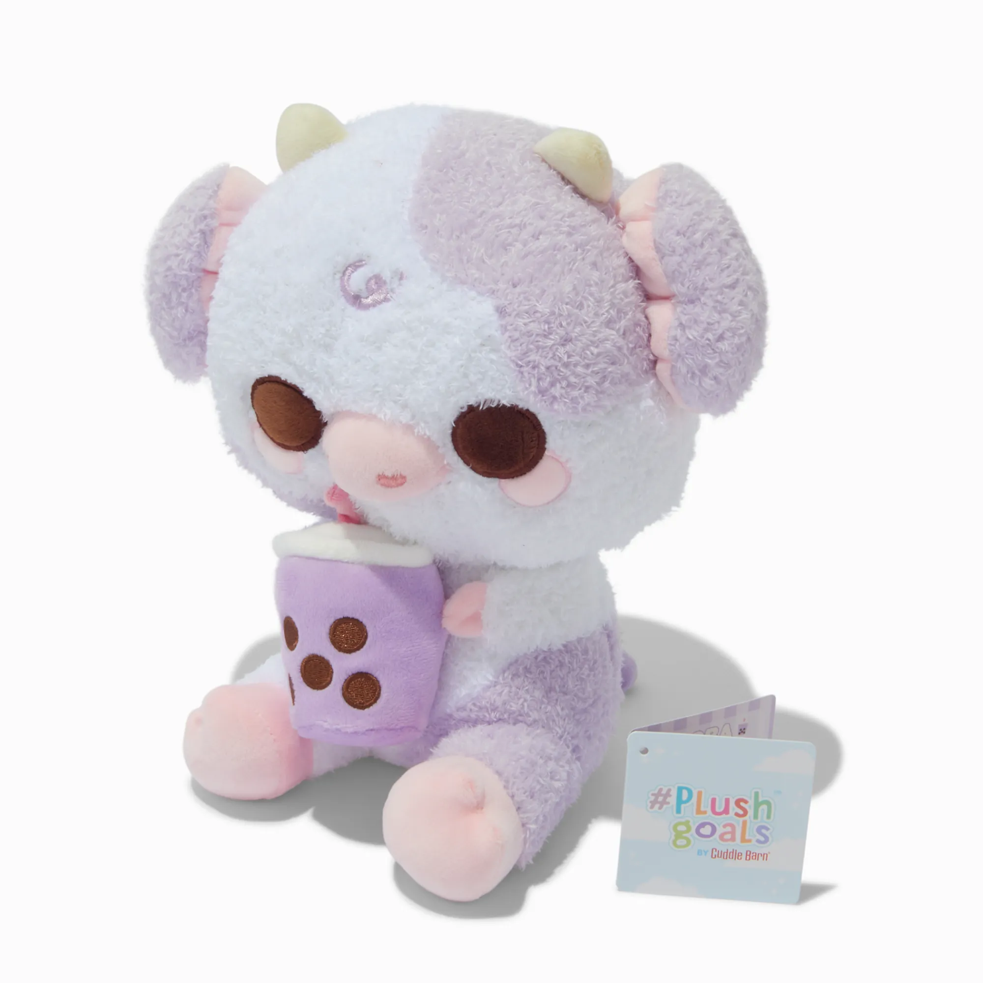 Claire's Cuddle Barn®-#Plush Goals by Cuddle Barn® 9'' Moocha & Friends Bora the Boba Cow Soft Toy