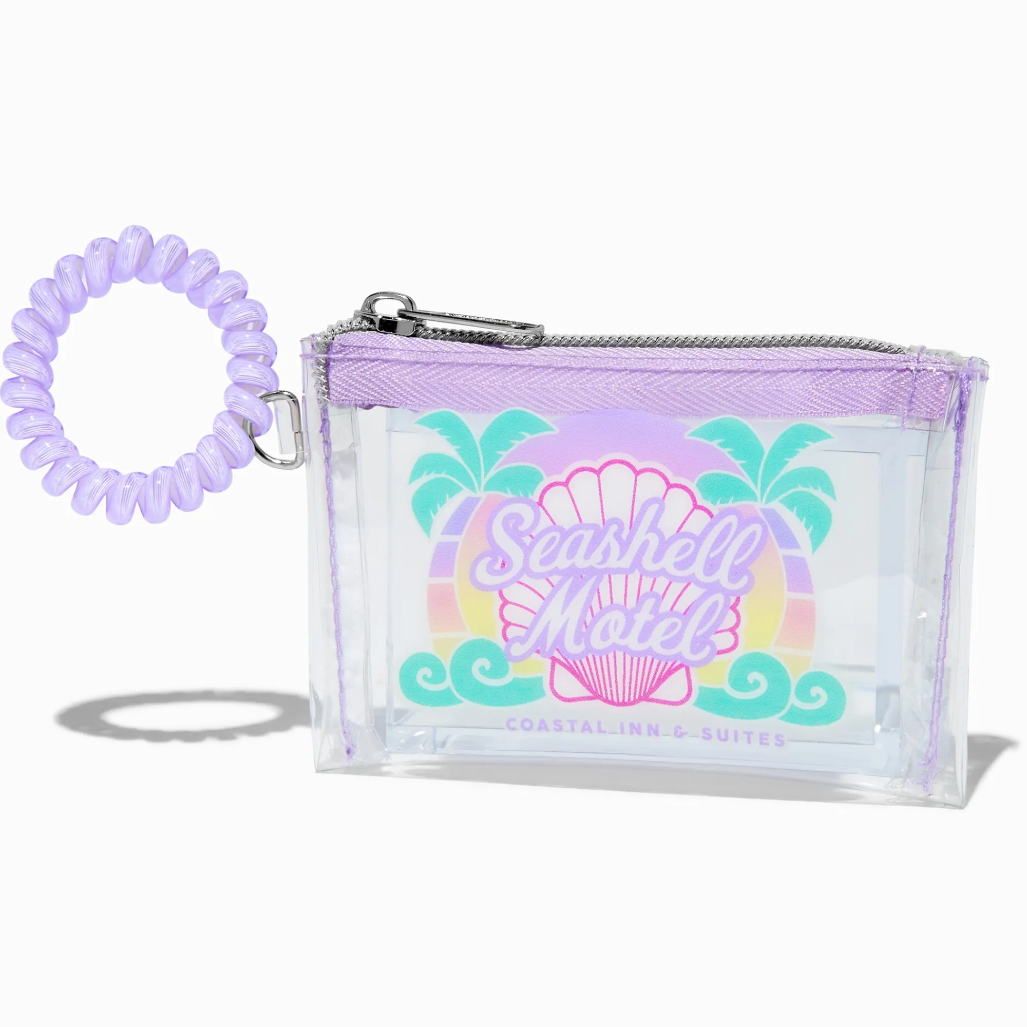Claire's Portefeuilles|Porte-monnaies-Pochette poignet porte-monnaie « Seashell Motel »