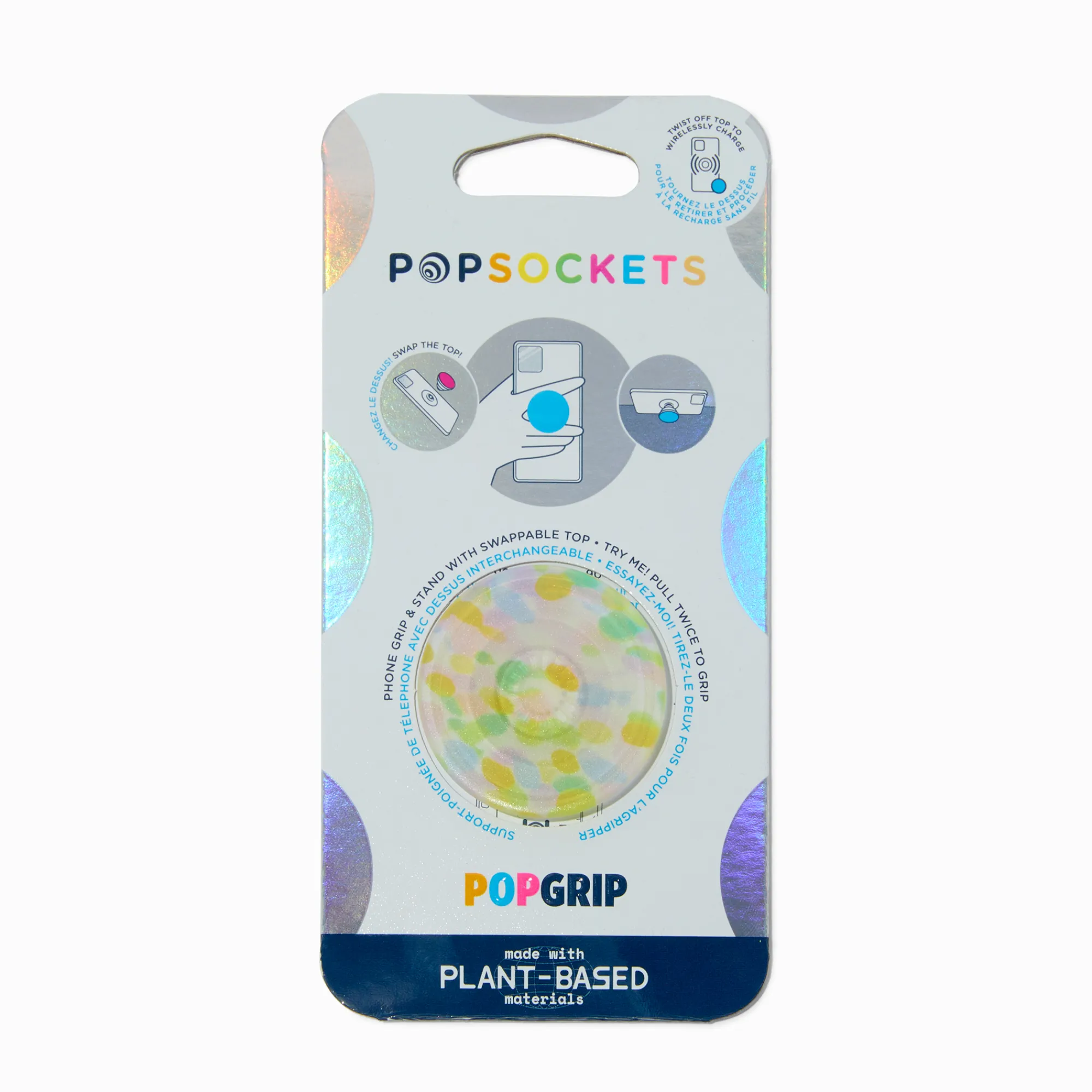 Claire's Accessoires Téléphone-PopSockets® PopGrip - Rainbow Seaglass