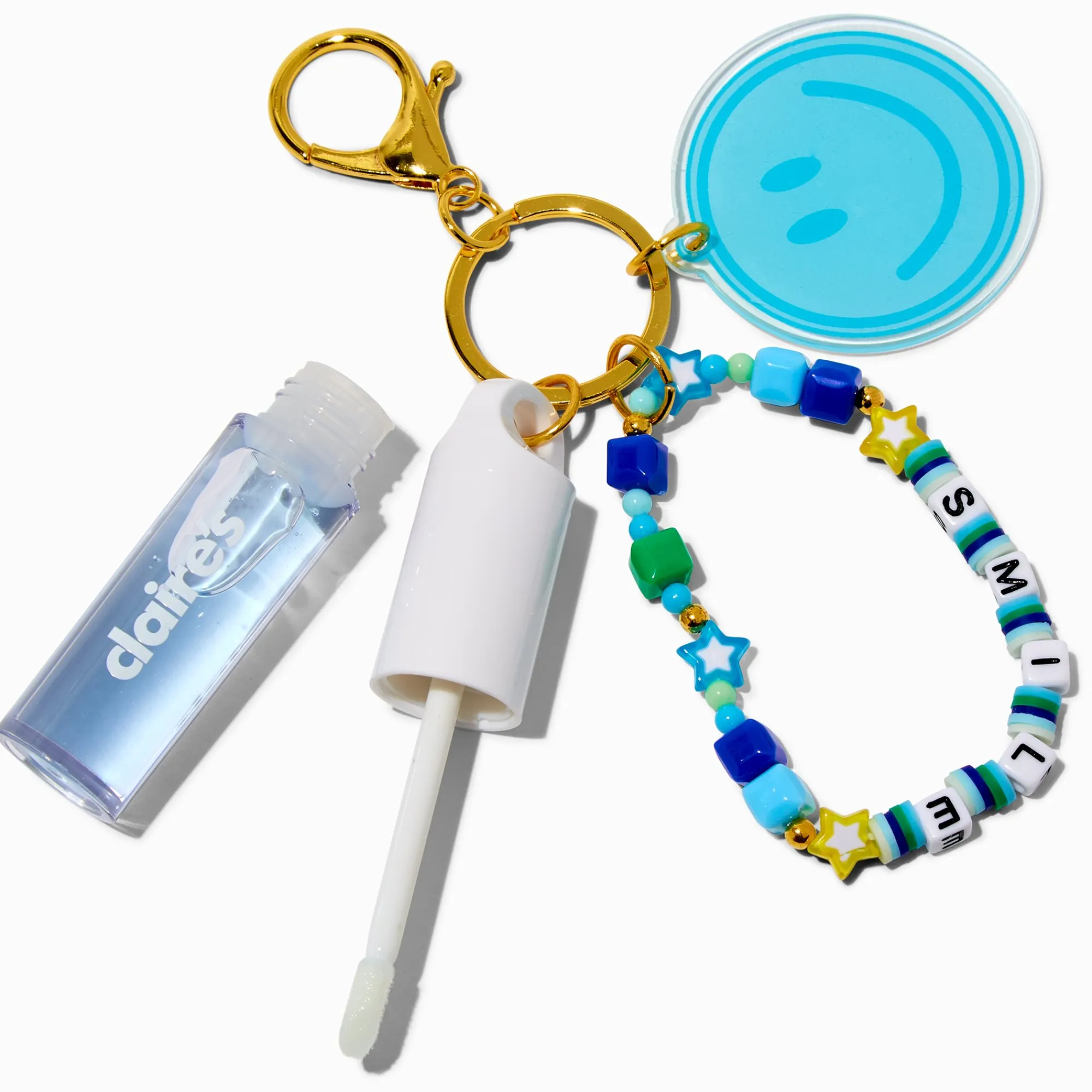 Claire's Lèvres|Porte-clés-Porte-clés bracelet gloss breloque visage souriant « Smile »