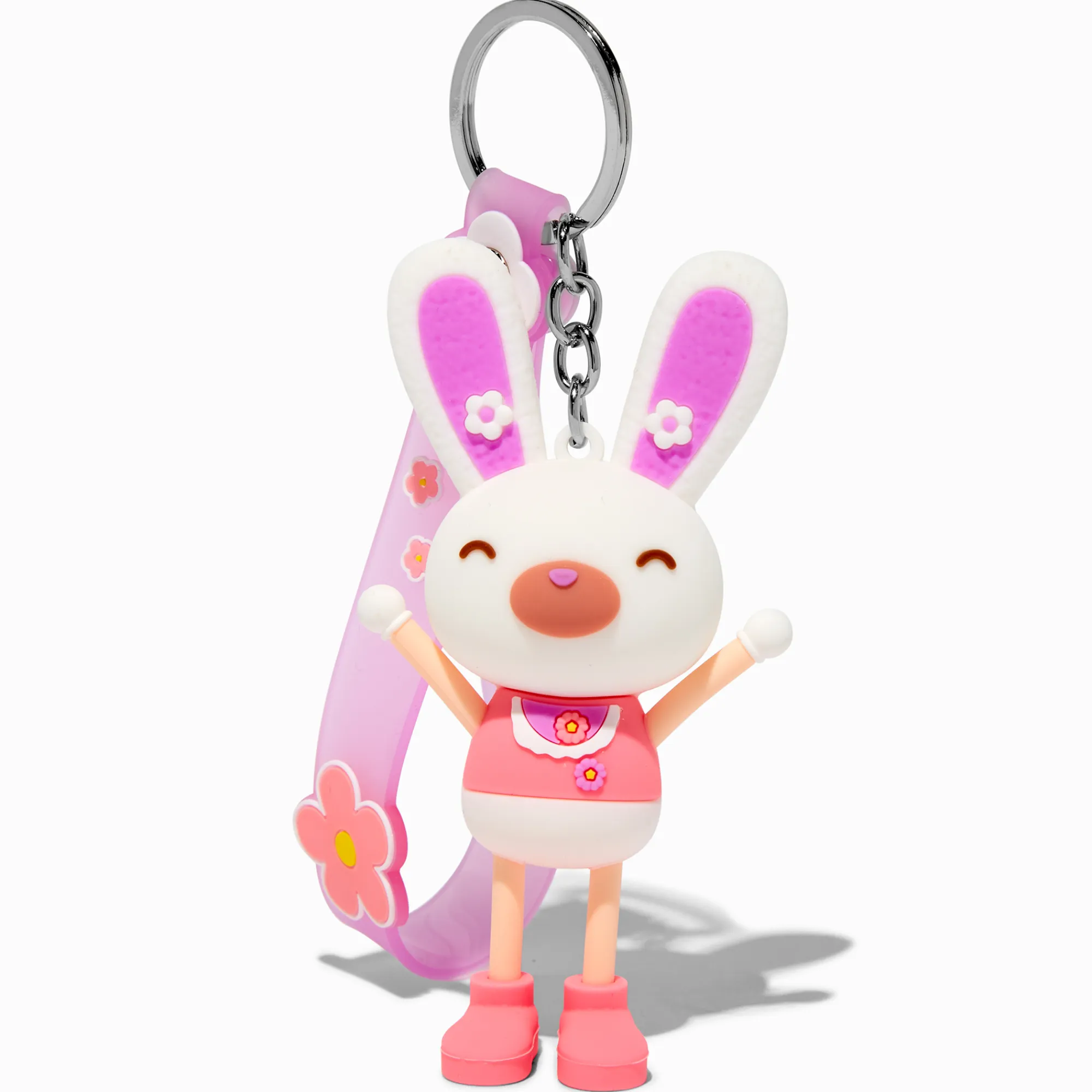 Claire's Porte-clés-Porte-clés bracelet lapin aux membres extensibles