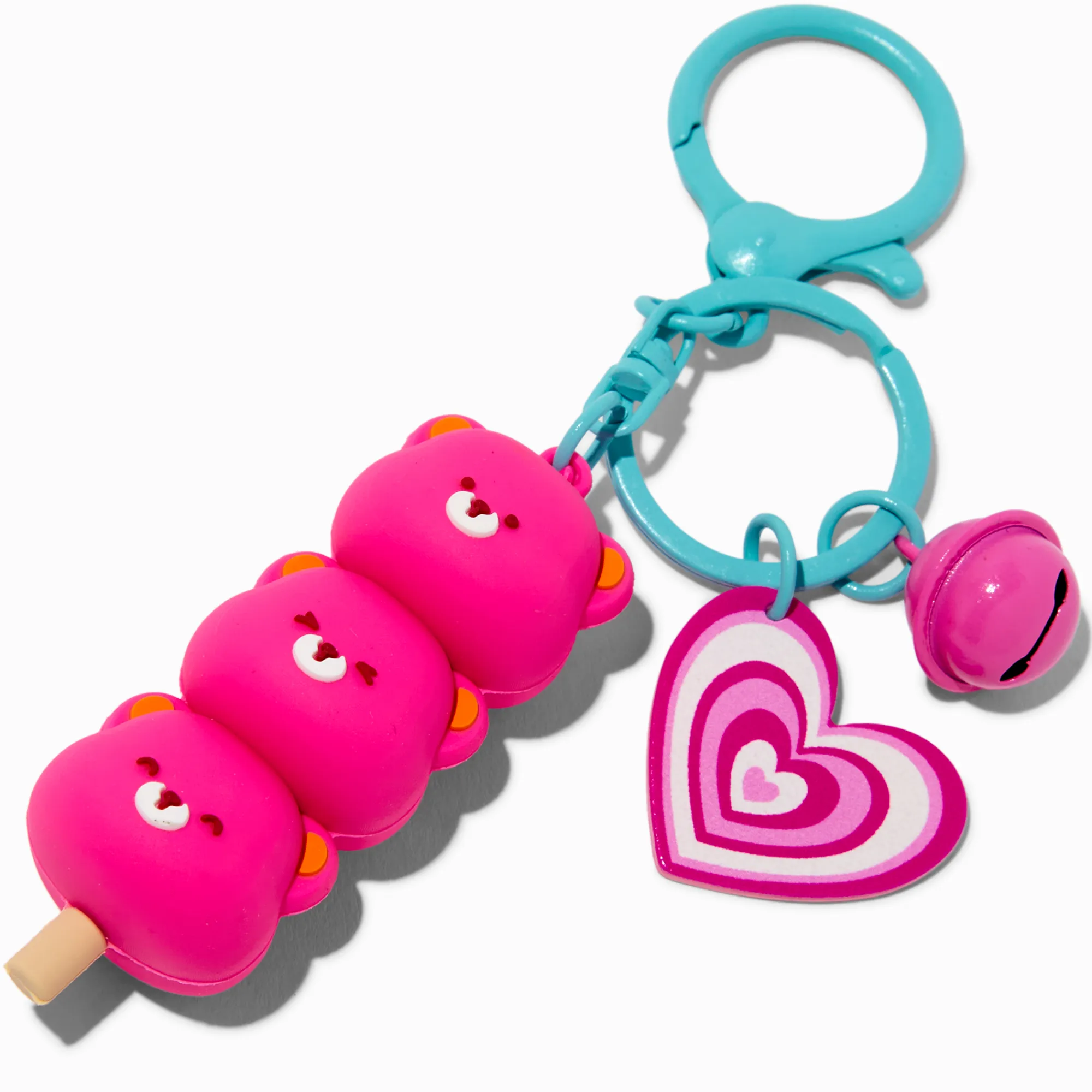 Claire's Porte-clés-Porte-clés friandise trio d'ours rose