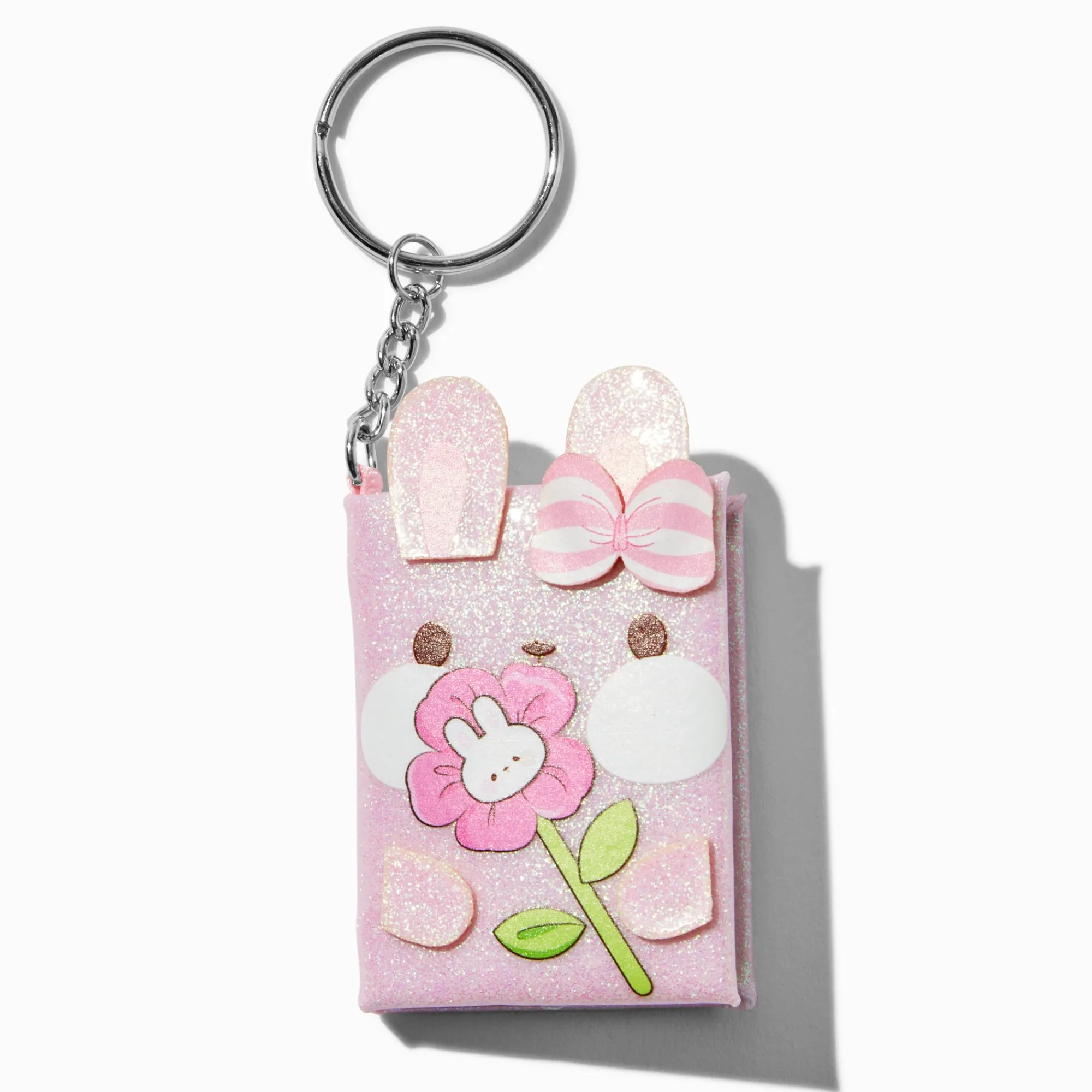 Claire's Porte-clés|Cahiers Et Journaux Intimes-Porte-clés mini carnet lapin rose