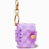 Claire's Porte-clés|Cahiers Et Journaux Intimes-Porte-clés à mini journal à carreaux violet