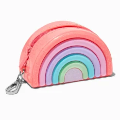 Claire's Porte-monnaies-Porte-clés porte-monnaie en silicone arc-en-ciel
