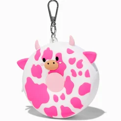 Claire's Porte-monnaies-Porte-clés porte-monnaie en silicone supérette donut vache rose