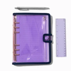 Claire's Cahiers Et Journaux Intimes-Purple Clear Spiral Notebook Set