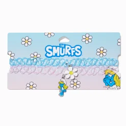 Claire's Colliers-Ras-de-cou effet tatouage en exclusivité chez Claire’s Les Schtroumpfs™ - Lot de 2