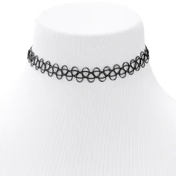 Claire's Colliers-Ras-de-cou effet tatouage — Noir