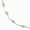 Claire's Colliers-Ras-de-cou festonné délicat avec zircon cubique couleur dorée