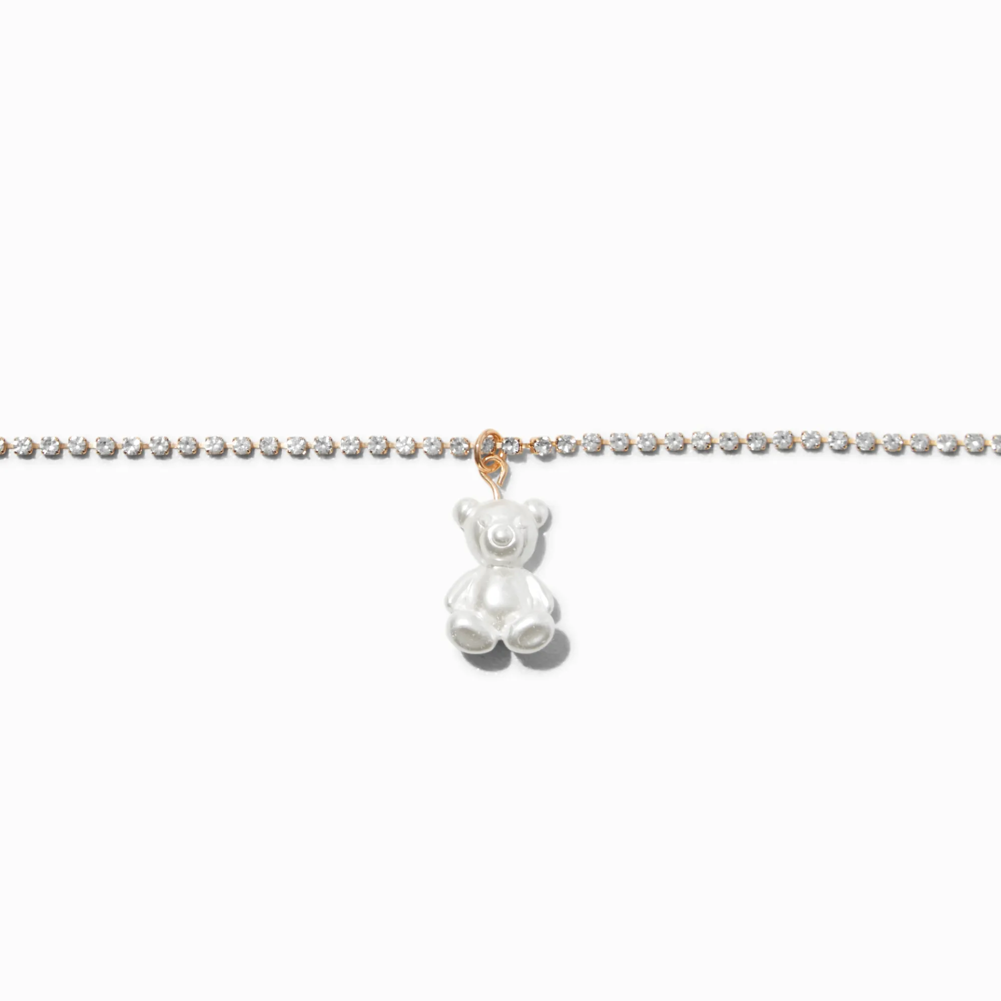 Claire's Colliers-Ras-de-cou pendentif ours nacré couleur dorée