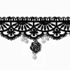 Claire's Colliers-Ras-de-cou rose dentelle noire