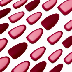 Claire's Ongles-Red Outline Long Almond Vegan Faux Nail Set - 24 Pack