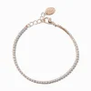 Claire's Bracelets-Rose Gold-tone Cubic Zirconia Tiny Tennis Bracelet
